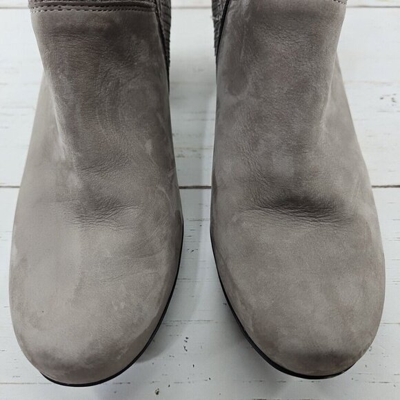 Mephisto Michaela Boots Womens‎ 9 Casual Ankle Bootie Taupe Leather Bucksoft Zip - Picture 5 of 13